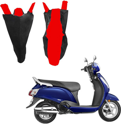 RiderShine Waterproof Two Wheeler Cover for Suzuki(Access, Black, Red)