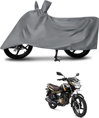 aosis Two Wheeler Cover for TVS(Victor Premium, Grey)