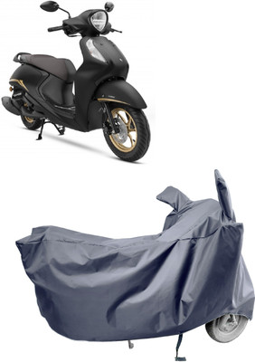 Amexride Two Wheeler Cover for Yamaha(Fascino 125 FI, Grey)