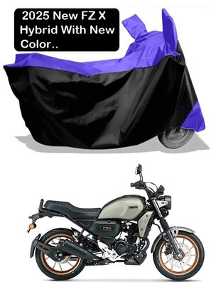 Amexride Two Wheeler Cover for Yamaha(FZ-X, Blue, Black)