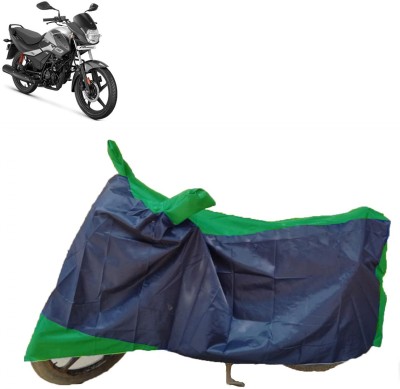 AutoFave Two Wheeler Cover for Hero(Passion Pro i3S, Green, Blue)