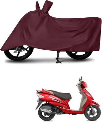 DeepShakshi AUTOMOTIVE Waterproof Two Wheeler Cover for TVS(Wego, Maroon)