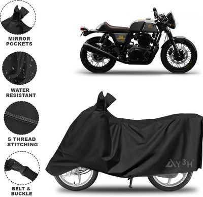 Y3H Waterproof Two Wheeler Cover for Royal Enfield(Continental GT, Black)