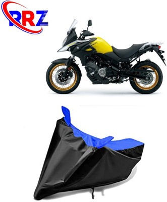 RRZ Waterproof Two Wheeler Cover for Suzuki(V Strom 650, Black, Blue)