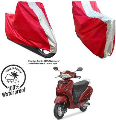 AUTOCAD Waterproof Two Wheeler Cover for Royal Enfield(Bullet, Silver, Red)