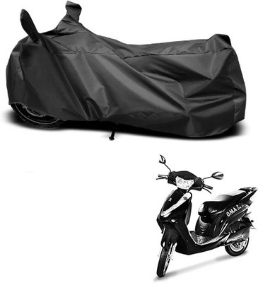 Varnwal E Commerce Waterproof Two Wheeler Cover for Lohia(Oma Star, Black)