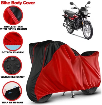 Grizzly Two Wheeler Cover for Honda(CD 110 Dream, Black, Red)