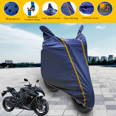 GARREGE Waterproof Two Wheeler Cover for Suzuki(GSX S1000F, Blue)