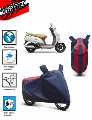 J S R Waterproof Two Wheeler Cover for Suzuki(Access 125, Blue, Red)