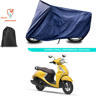PAGORA Waterproof Two Wheeler Cover for Yamaha(Fascino BS6, Blue)