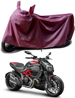 THE REAL ARV Waterproof Two Wheeler Cover for Ducati(Diavel, Maroon)