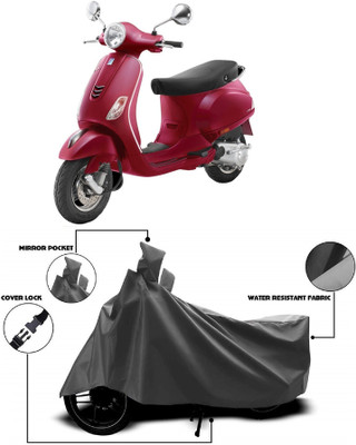 MMSSTAR Waterproof Two Wheeler Cover for Vespa(ZX 125, Grey)