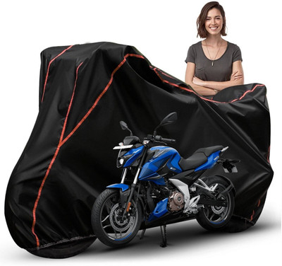 Car Styling Waterproof Two Wheeler Cover for Bajaj(Pulsar N160, Black, Red, Multicolor)