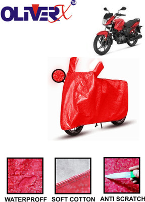 OliverX Waterproof Two Wheeler Cover for Hero(Glamour, Red)