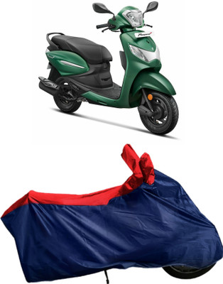 Autofly Waterproof Two Wheeler Cover for Hero(Pleasure Plus, Blue, Red)