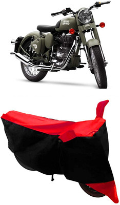 AASHTIK MART Two Wheeler Cover for Royal Enfield(Battle Green, Red)
