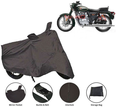 Lakshmina Enterprises Waterproof Two Wheeler Cover for Royal Enfield(Classic 500, Black)