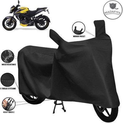 MADAFIYA Waterproof Two Wheeler Cover for Bajaj(Pulsar NS200, Black)