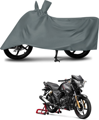 DeepShakshi AUTOMOTIVE Waterproof Two Wheeler Cover for TVS(Apache RTR 160, Grey)
