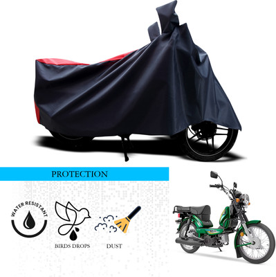 ANTHUB Waterproof Two Wheeler Cover for TVS(Heavy Duty Super XL, Black, Red)