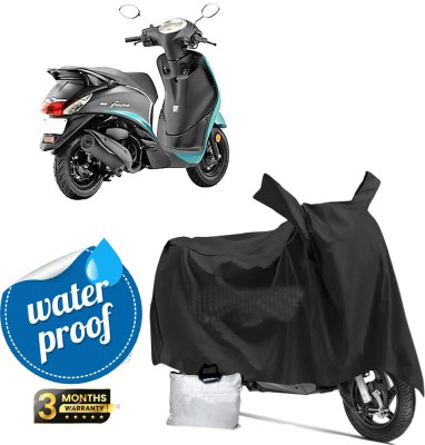 ZIMBER Waterproof Two Wheeler Cover for Yamaha(Fascino, Black)