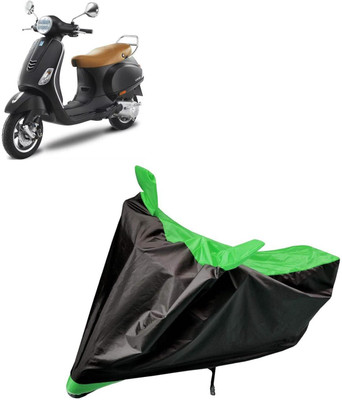 aksmit Two Wheeler Cover for Vespa(VXL 125 BS6, Black, Green)