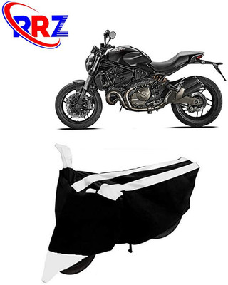 RRZ Waterproof Two Wheeler Cover for Ducati(Monster 82, Black, White)