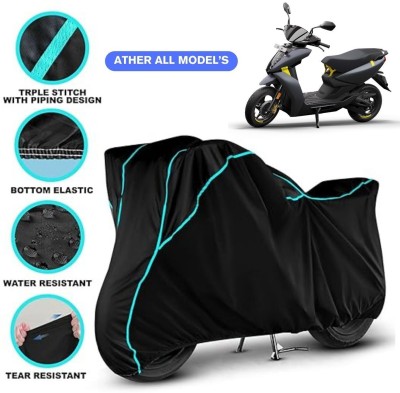 Shiv Kanha Waterproof Two Wheeler Cover for Ather(450 X, Black, Blue)