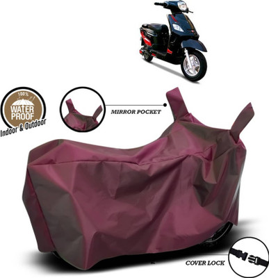 KEDIT Two Wheeler Cover for Hero(Electric NYX HS500 ER, Maroon)