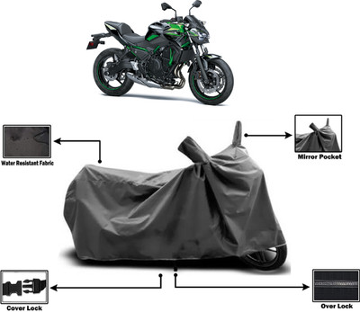 Amexride Two Wheeler Cover for Kawasaki(Z650 BS6, Grey)