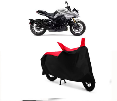 Autohug Waterproof Two Wheeler Cover for Suzuki(Katana, Black, Red)