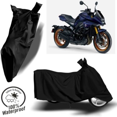 RAAMKM Waterproof Two Wheeler Cover for Hero, Honda, Royal Enfield, TVS(Katana, Black)