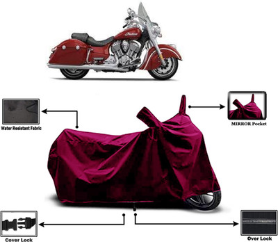Amexride Two Wheeler Cover for Indian(Springfield, Maroon)