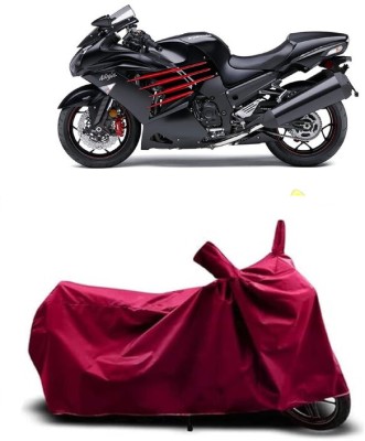 Coxtor Waterproof Two Wheeler Cover for Kawasaki(Ninja ZX-14R, Maroon)