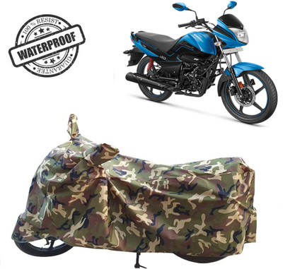 ROYAL AUTO MART Waterproof Two Wheeler Cover for Hero(Splendor I Smart, Green, Multicolor)
