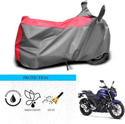 GOSHIV-car and bike accessories Waterproof Two Wheeler Cover for Yamaha(FZ 25, Grey, Red)