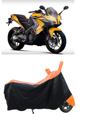 Coxtor Waterproof Two Wheeler Cover for Bajaj(Pulsar SS400, Orange)