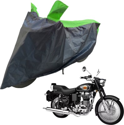 RiderShine Two Wheeler Cover for Royal Enfield(Bullet 500, Black, Green)