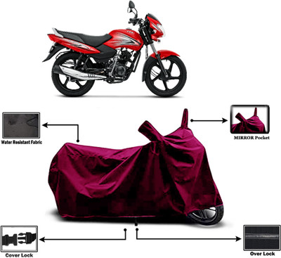 Amexride Two Wheeler Cover for TVS(Sport BS6, Maroon)