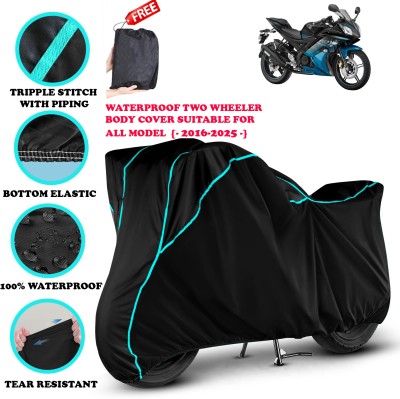 AutoGalaxy Waterproof Two Wheeler Cover for Yamaha(YZF R15 Ver 2.0, Black)