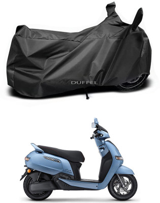 Duffel Two Wheeler Cover for TVS(iQube, Black)