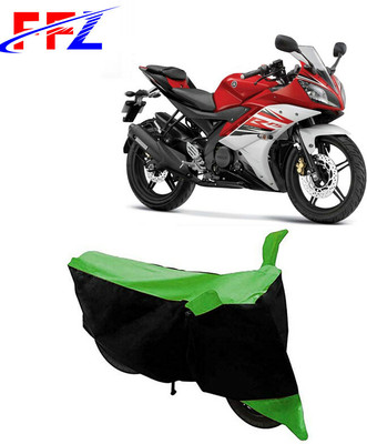 FFZ Two Wheeler Cover for Yamaha(R15 V3, Black, Green)