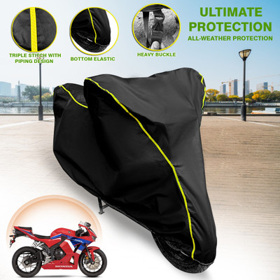 GARREGE Waterproof Two Wheeler Cover for Honda(CBR 600 RR, Black)