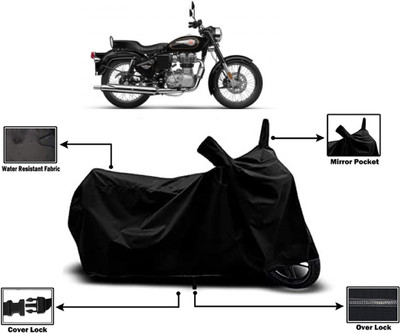Amexride Two Wheeler Cover for Royal Enfield(Standard 350, Black)
