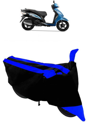 Varnwal E Commerce Waterproof Two Wheeler Cover for TVS(Wego, Blue, Black)