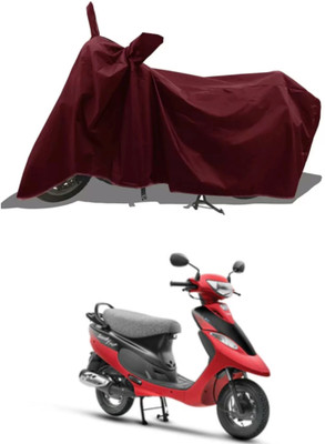 RAQTRO Two Wheeler Cover for TVS(Scooty Pep Plus, Maroon)
