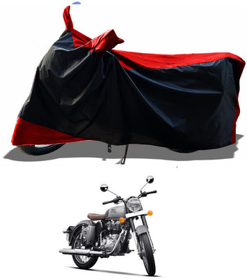DeepShakshi AUTOMOTIVE Waterproof Two Wheeler Cover for Royal Enfield(Classic Gunmetal BS6, Red)
