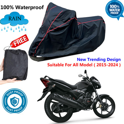 AUTOCAD Waterproof Two Wheeler Cover for Honda(CB Unicorn, Black, Red)