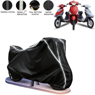 OliverX Waterproof Two Wheeler Cover for Hero Electric(Electric Cruz, Black, White)