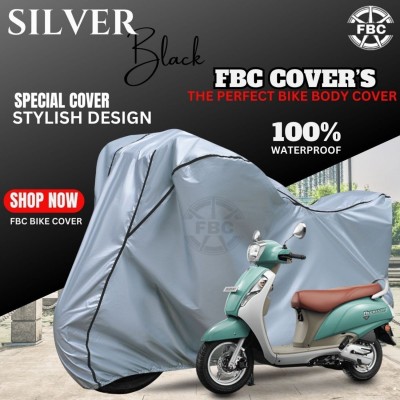 AUTOCAD Waterproof Two Wheeler Cover for Suzuki(Access 125, Silver)